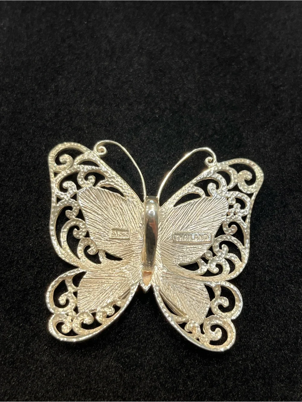 Vintage Sterling Silver Mother of Pearl Inlay Pendant